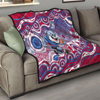 Western Bulldogs Quilt Aboriginal Dot Pattern - Football Mascot Heritage Pride