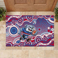 Western Bulldogs Rubber Doormat Aboriginal Dot Pattern - Football Mascot Heritage Pride