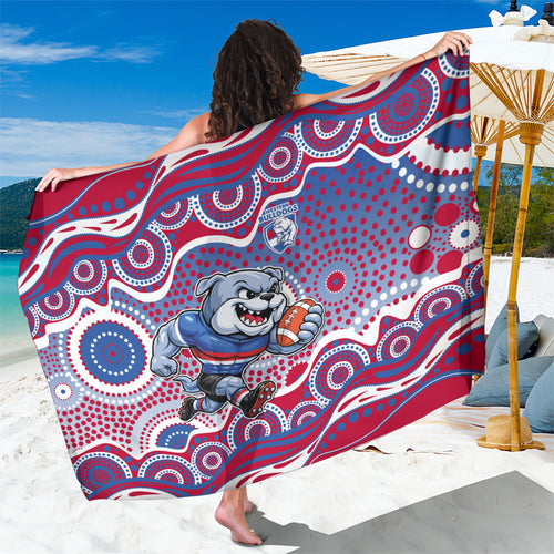 Western Bulldogs Sarong Aboriginal Dot Pattern - Football Mascot Heritage Pride