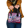 Western Bulldogs Shoulder Handbag Aboriginal Dot Pattern - Football Mascot Heritage Pride