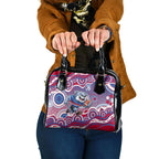 Western Bulldogs Shoulder Handbag Aboriginal Dot Pattern - Football Mascot Heritage Pride
