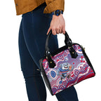 Western Bulldogs Shoulder Handbag Aboriginal Dot Pattern - Football Mascot Heritage Pride