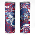 Western Bulldogs Skinny Tumbler Aboriginal Dot Pattern - Football Mascot Heritage Pride