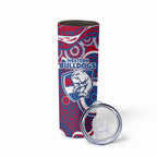 Western Bulldogs Skinny Tumbler Aboriginal Dot Pattern - Football Mascot Heritage Pride