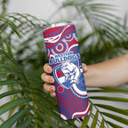 Western Bulldogs Skinny Tumbler Aboriginal Dot Pattern - Football Mascot Heritage Pride
