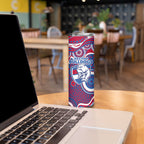 Western Bulldogs Skinny Tumbler Aboriginal Dot Pattern - Football Mascot Heritage Pride