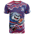 Western Bulldogs T Shirt Aboriginal Dot Pattern - Football Mascot Heritage Pride