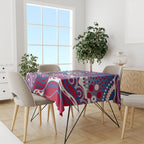 Western Bulldogs Tablecloth Aboriginal Dot Pattern - Football Mascot Heritage Pride