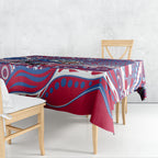 Western Bulldogs Tablecloth Aboriginal Dot Pattern - Football Mascot Heritage Pride
