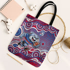 Western Bulldogs Tote Bag Aboriginal Dot Pattern - Football Mascot Heritage Pride