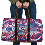 Western Bulldogs Travel Bag Aboriginal Dot Pattern - Football Mascot Heritage Pride