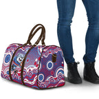Western Bulldogs Travel Bag Aboriginal Dot Pattern - Football Mascot Heritage Pride