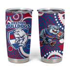 Western Bulldogs Tumbler Cup Aboriginal Dot Pattern - Football Mascot Heritage Pride