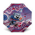 Western Bulldogs Umbrella Aboriginal Dot Pattern - Football Mascot Heritage Pride