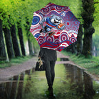 Western Bulldogs Umbrella Aboriginal Dot Pattern - Football Mascot Heritage Pride