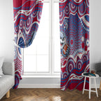 Western Bulldogs Window Curtain Aboriginal Dot Pattern - Football Mascot Heritage Pride