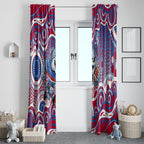 Western Bulldogs Window Curtain Aboriginal Dot Pattern - Football Mascot Heritage Pride