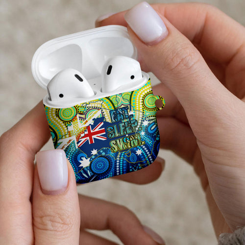 Australia National Swimming Team AirPods Case Aboriginal Dot Art Ocean Wave Pattern