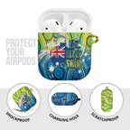 Australia National Swimming Team AirPods Case Aboriginal Dot Art Ocean Wave Pattern