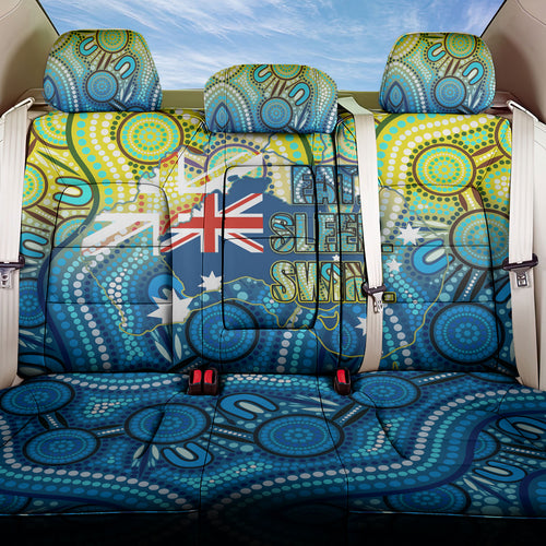 Australia National Swimming Team Back Car Seat Cover Aboriginal Dot Art Ocean Wave Pattern