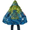 Australia National Swimming Team Cloak Aboriginal Dot Art Ocean Wave Pattern