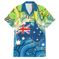 Australia National Swimming Team Hawaiian Shirt Aboriginal Dot Art Ocean Wave Pattern