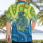 Australia National Swimming Team Hawaiian Shirt Aboriginal Dot Art Ocean Wave Pattern
