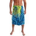 Australia National Swimming Team Lavalava Aboriginal Dot Art Ocean Wave Pattern