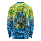 Australia National Swimming Team Long Sleeve Shirt Aboriginal Dot Art Ocean Wave Pattern