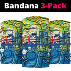 Australia National Swimming Team Neck Gaiter Aboriginal Dot Art Ocean Wave Pattern