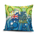 Australia National Swimming Team Pillow Cover Aboriginal Dot Art Ocean Wave Pattern