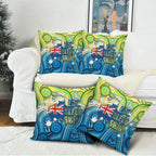 Australia National Swimming Team Pillow Cover Aboriginal Dot Art Ocean Wave Pattern