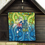 Australia National Swimming Team Quilt Aboriginal Dot Art Ocean Wave Pattern
