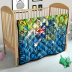 Australia National Swimming Team Quilt Aboriginal Dot Art Ocean Wave Pattern