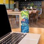 Australia National Swimming Team Skinny Tumbler Aboriginal Dot Art Ocean Wave Pattern