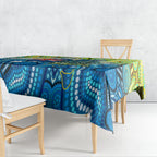 Australia National Swimming Team Tablecloth Aboriginal Dot Art Ocean Wave Pattern