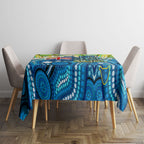Australia National Swimming Team Tablecloth Aboriginal Dot Art Ocean Wave Pattern