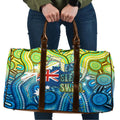 Australia National Swimming Team Travel Bag Aboriginal Dot Art Ocean Wave Pattern