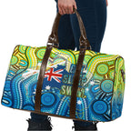 Australia National Swimming Team Travel Bag Aboriginal Dot Art Ocean Wave Pattern