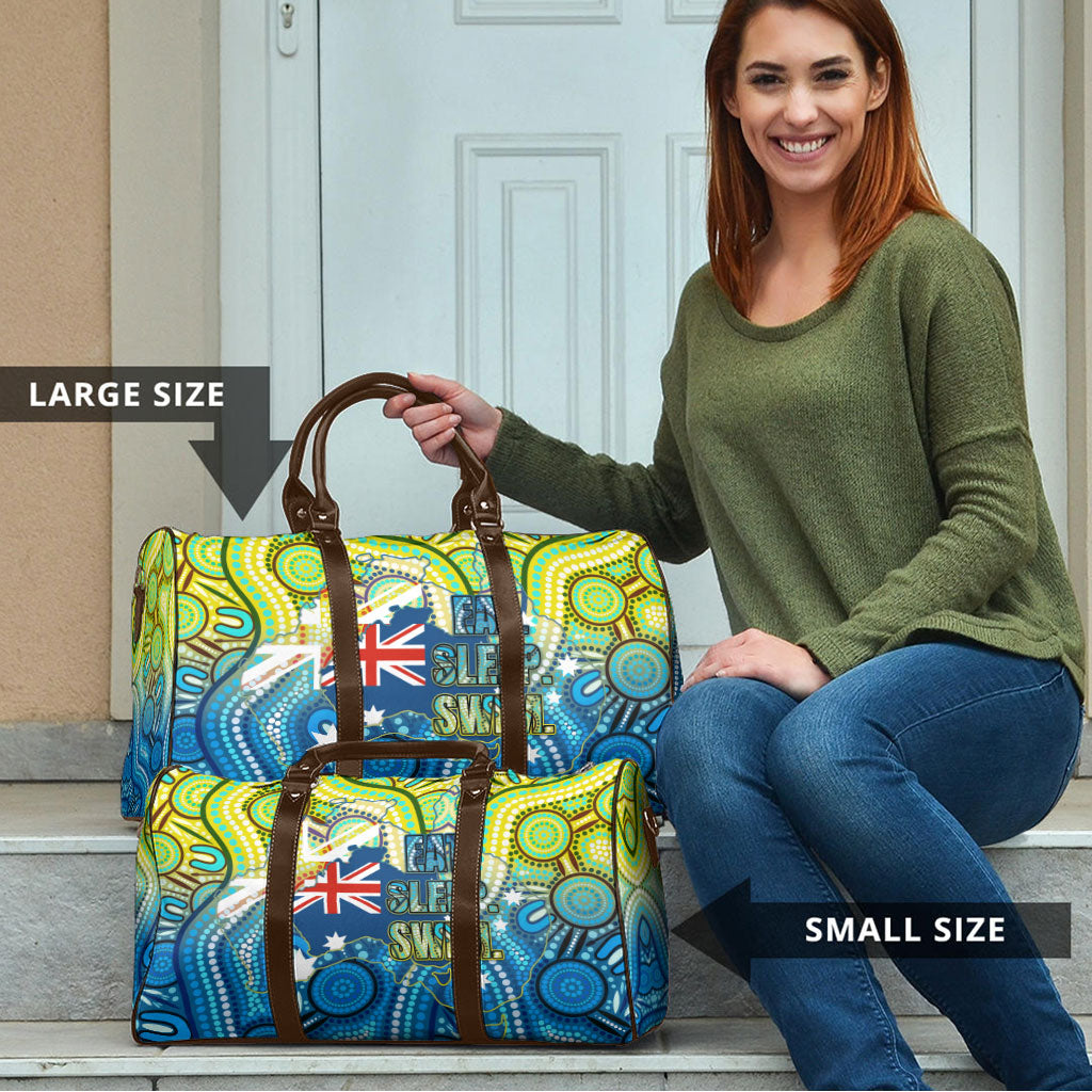 Australia National Swimming Team Travel Bag Aboriginal Dot Art Ocean Wave Pattern