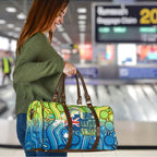 Australia National Swimming Team Travel Bag Aboriginal Dot Art Ocean Wave Pattern