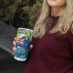 Australia National Swimming Team Tumbler Cup Aboriginal Dot Art Ocean Wave Pattern