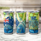 Australia National Swimming Team Tumbler Cup Aboriginal Dot Art Ocean Wave Pattern