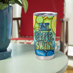 Australia National Swimming Team Tumbler Cup Aboriginal Dot Art Ocean Wave Pattern