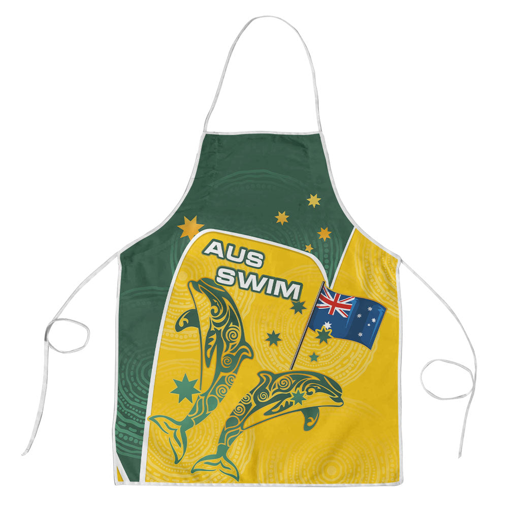 Australia National Swimming Apron Tribal Dolphin Indigenous Pattern Art