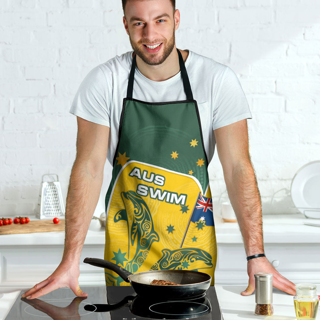 Australia National Swimming Apron Tribal Dolphin Indigenous Pattern Art