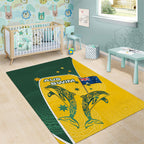 Australia National Swimming Area Rug Tribal Dolphin Indigenous Pattern Art