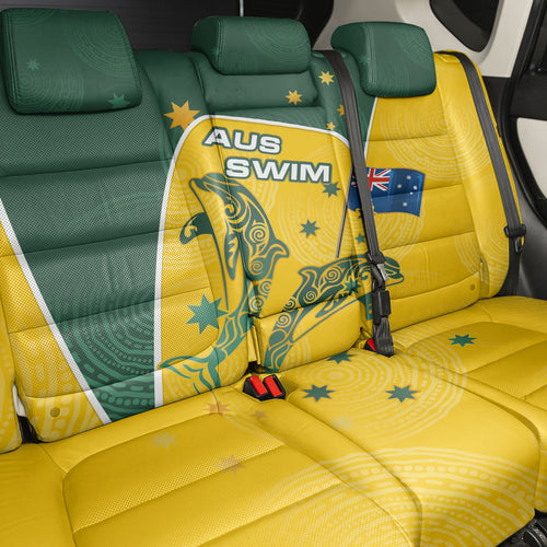 Australia National Swimming Back Car Seat Cover Tribal Dolphin Indigenous Pattern Art
