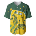 Australia National Swimming Baseball Jersey Tribal Dolphin Indigenous Pattern Art
