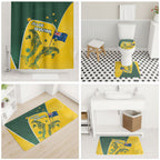 Australia National Swimming Bathroom Set Tribal Dolphin Indigenous Pattern Art